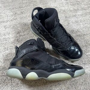 Nike Air Jordan 6 Rings Basketball Shoes Black Ice 2018 322992-011 Men’s 9.5